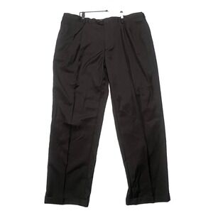Jos. A. Bank Traveler Men's Dress Pants 44x32 Black NWT Traditional Fit Wrinkle